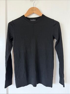 Club Monaco Black Wool Crewneck Sweater